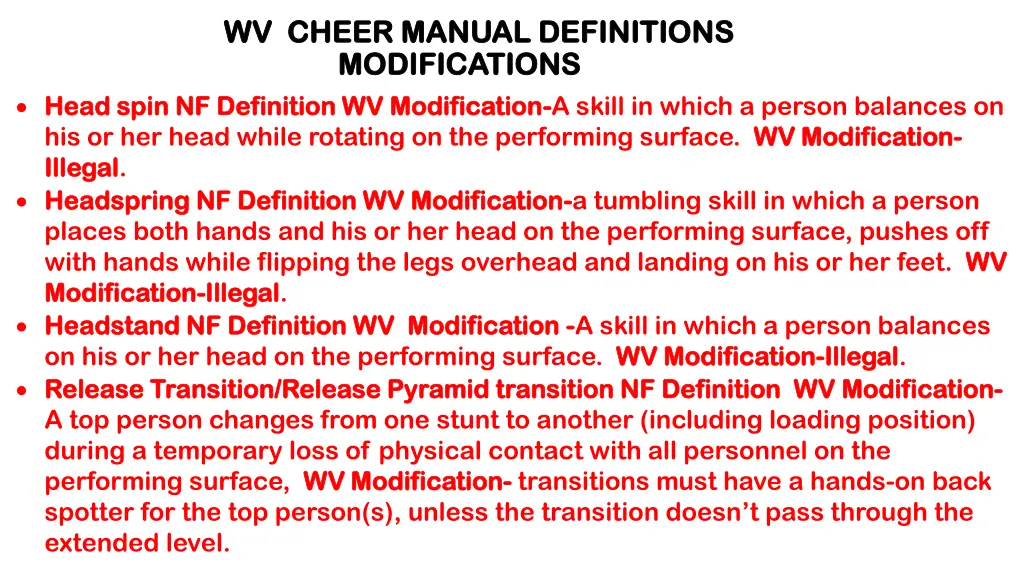 wv cheer manual definitions wv cheer manual 1