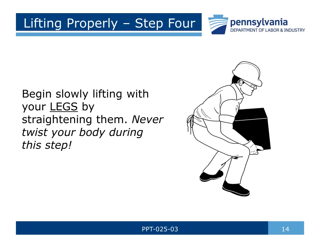 lifting properly step four