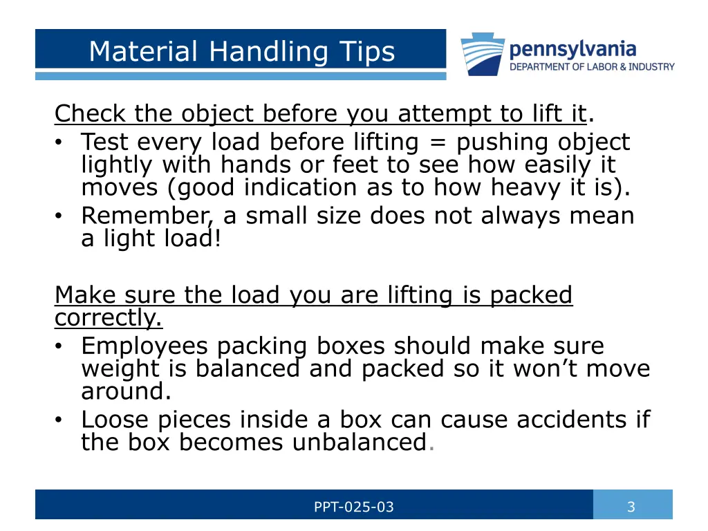 material handling tips