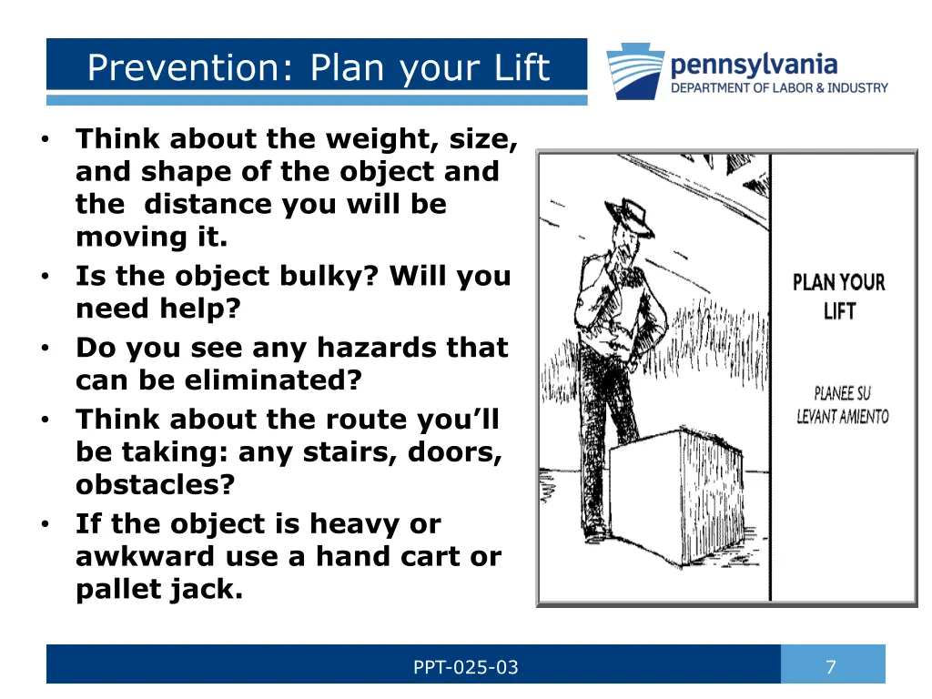 prevention plan your lift