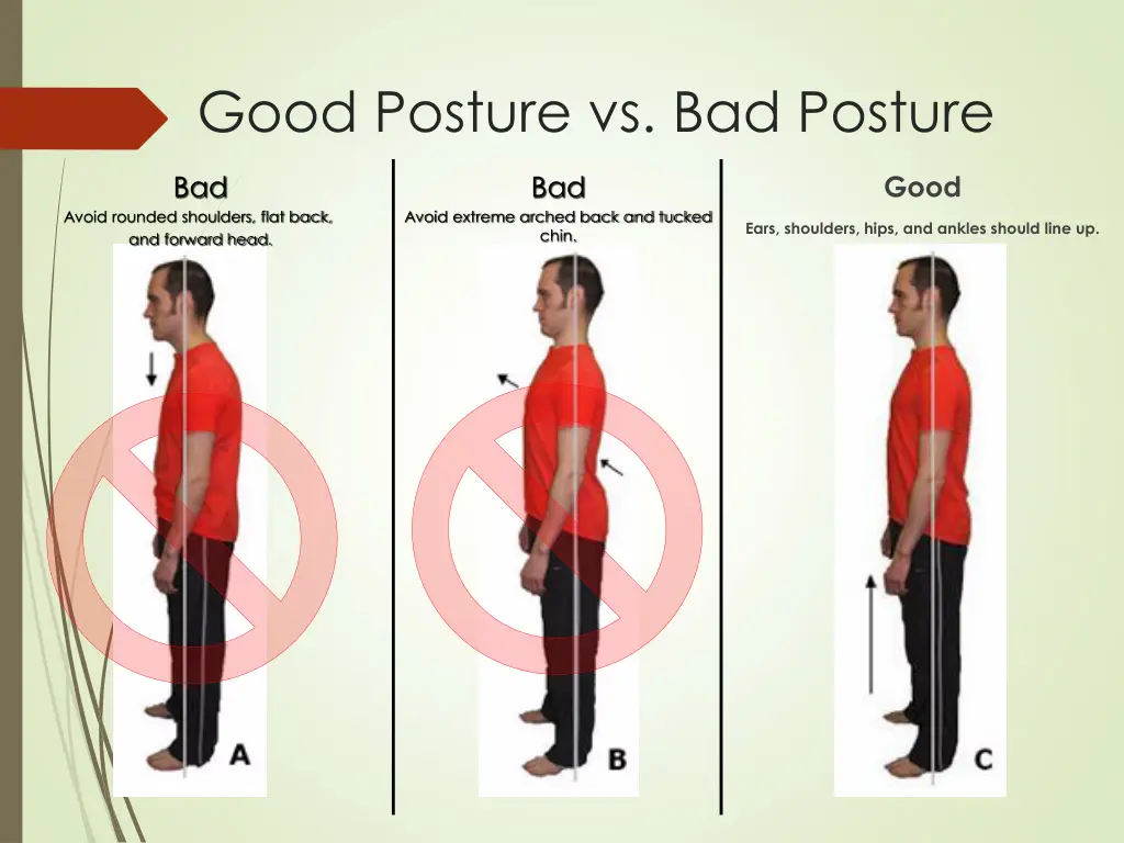 good posture vs bad posture