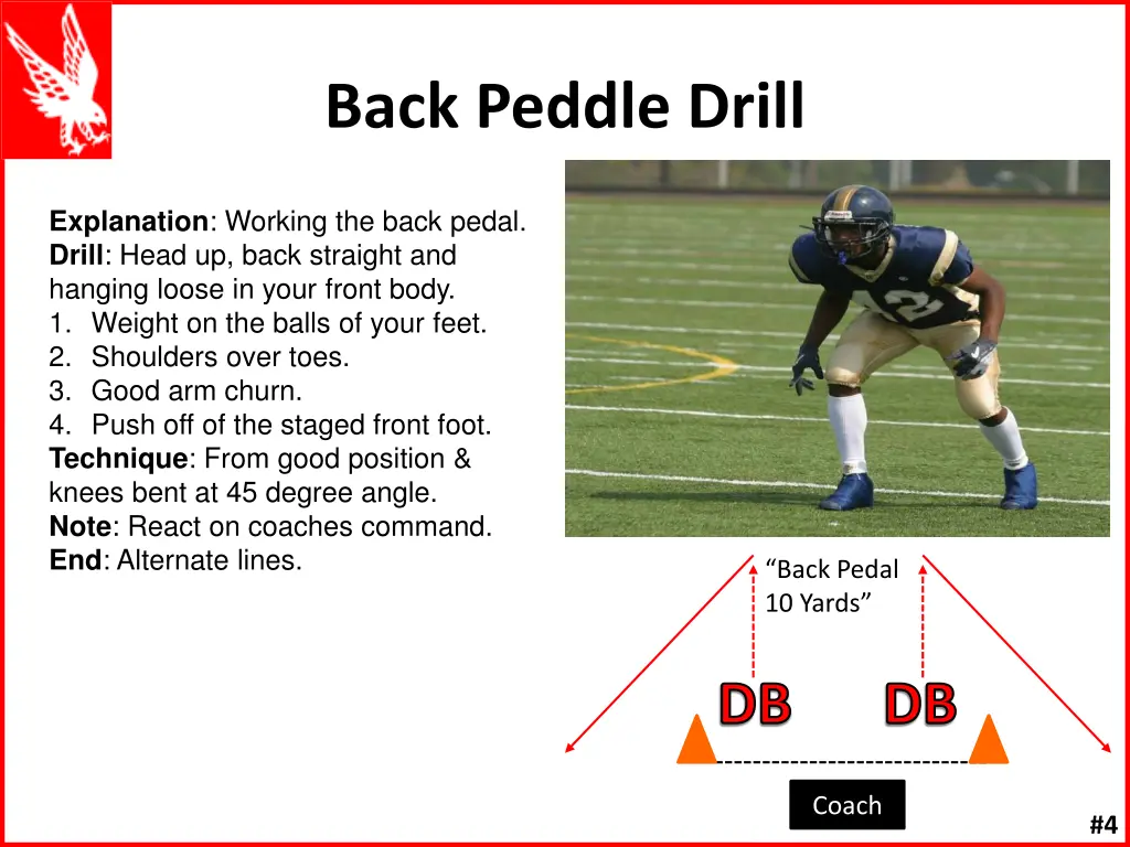 back peddle drill