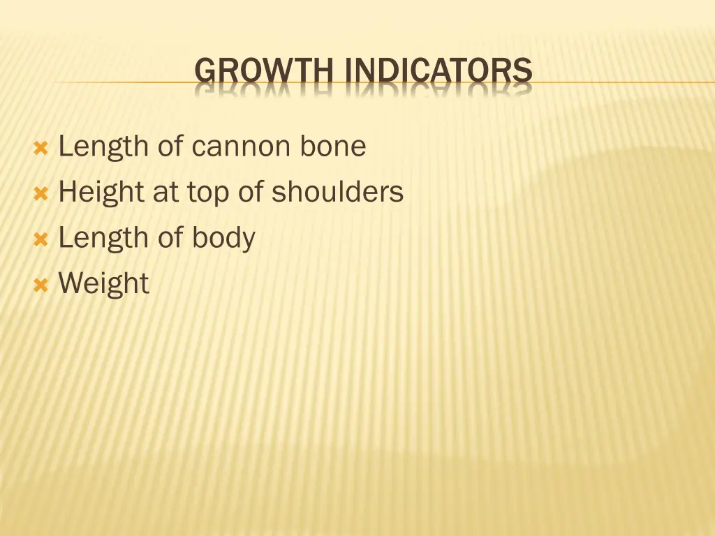 growth indicators