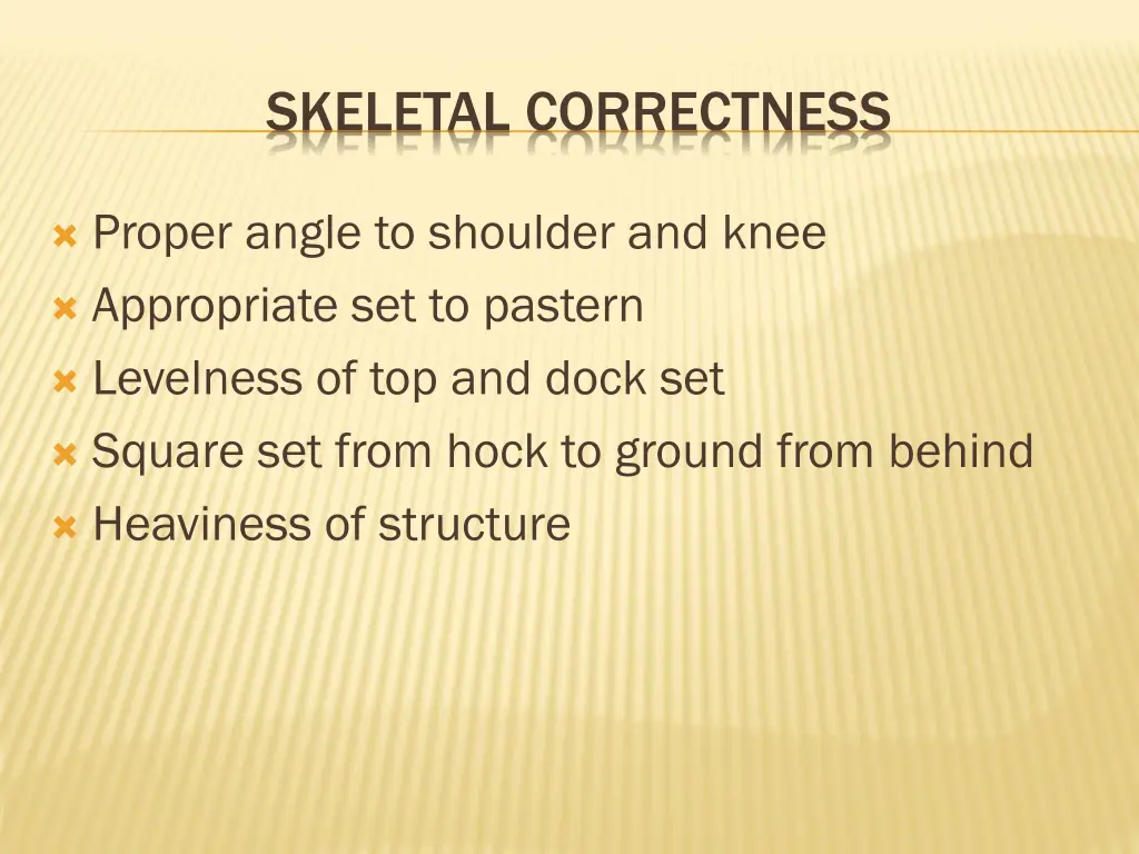 skeletal correctness