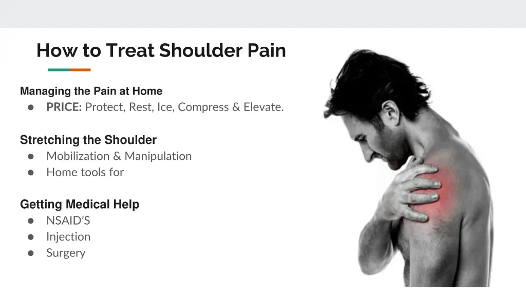 how to treat shoulder pain