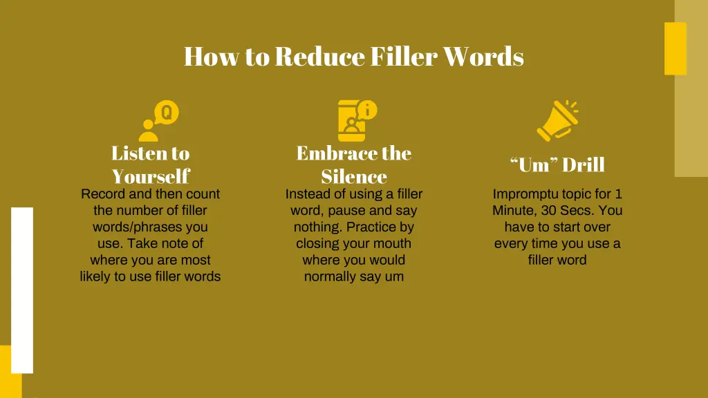 how to reduce filler words