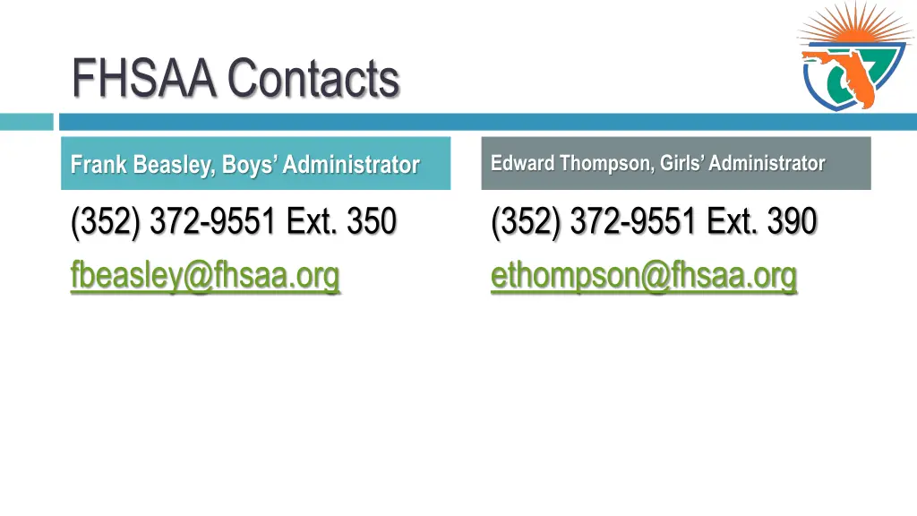 fhsaa contacts