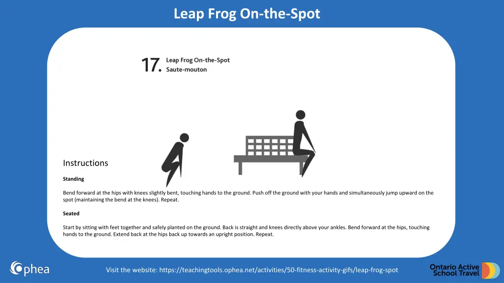 leap frog on the spot