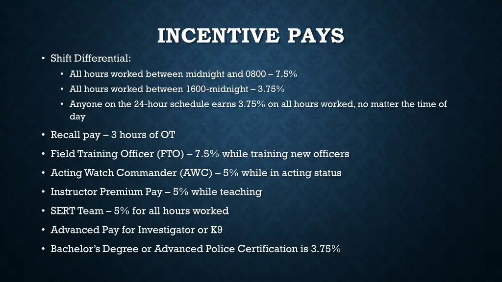 incentive pays