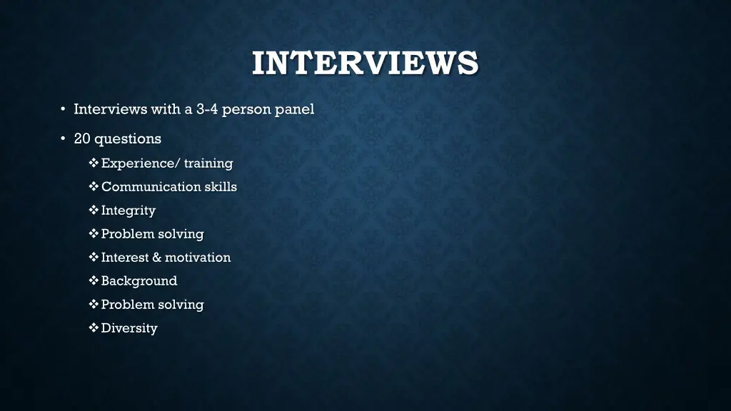 interviews