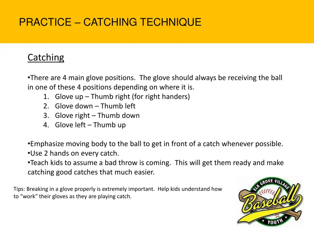 practice catching technique