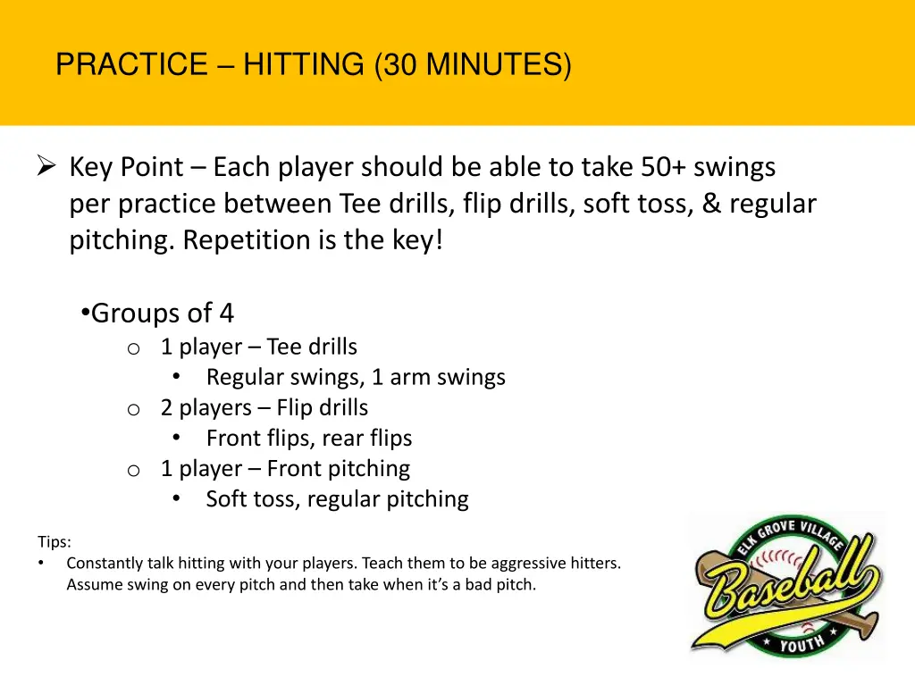 practice hitting 30 minutes