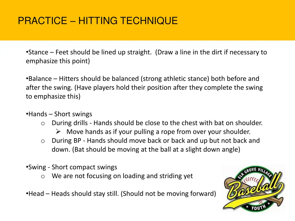 practice hitting technique