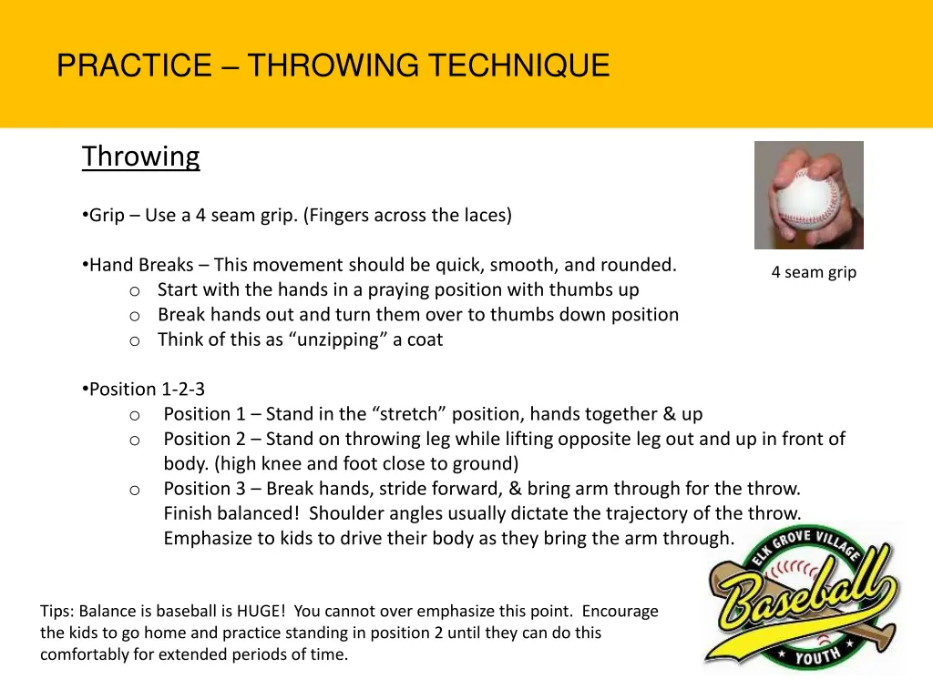 practice throwing technique