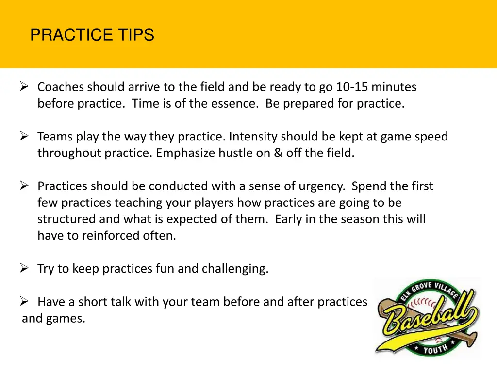 practice tips