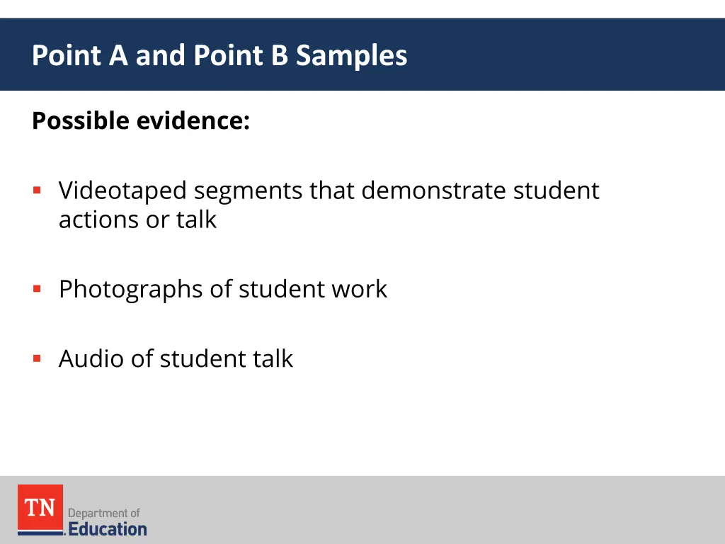 point a and point b samples