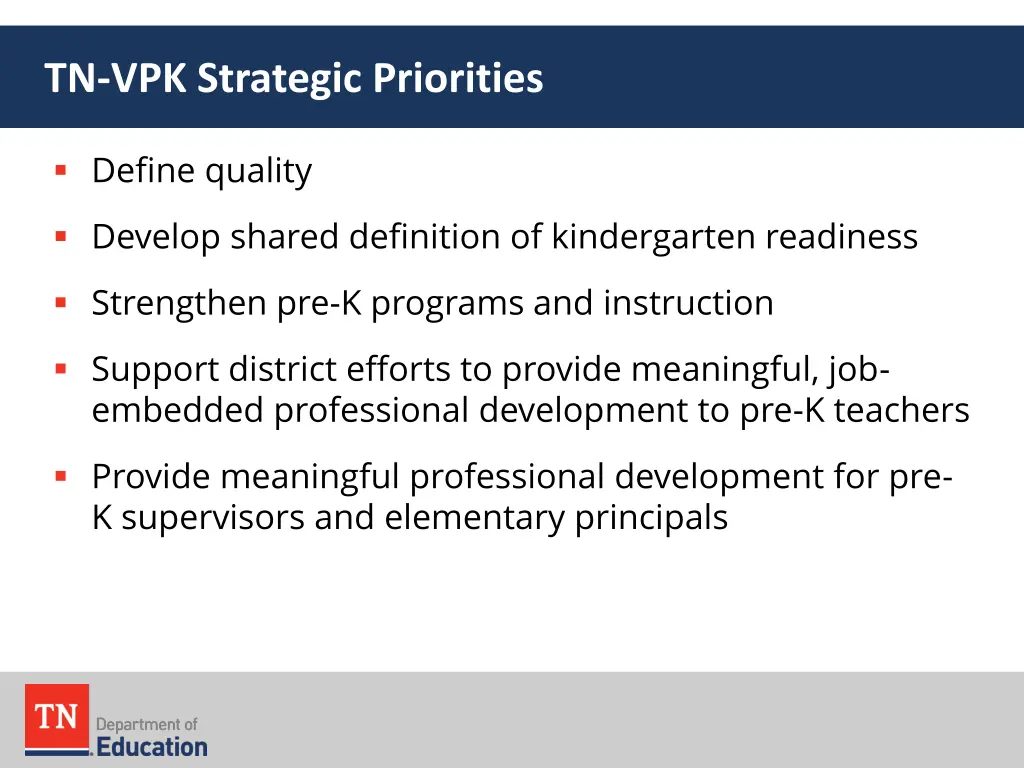 tn vpk strategic priorities