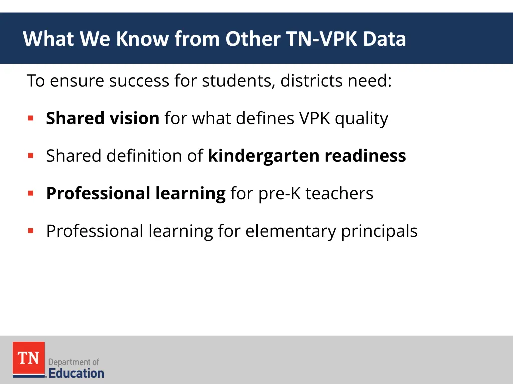 what we know from other tn vpk data