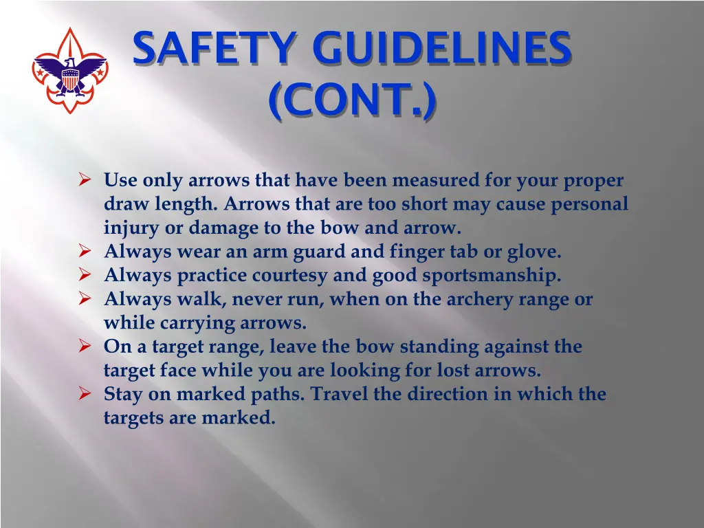 safety guidelines cont 2