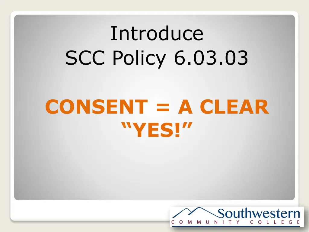 introduce scc policy 6 03 03