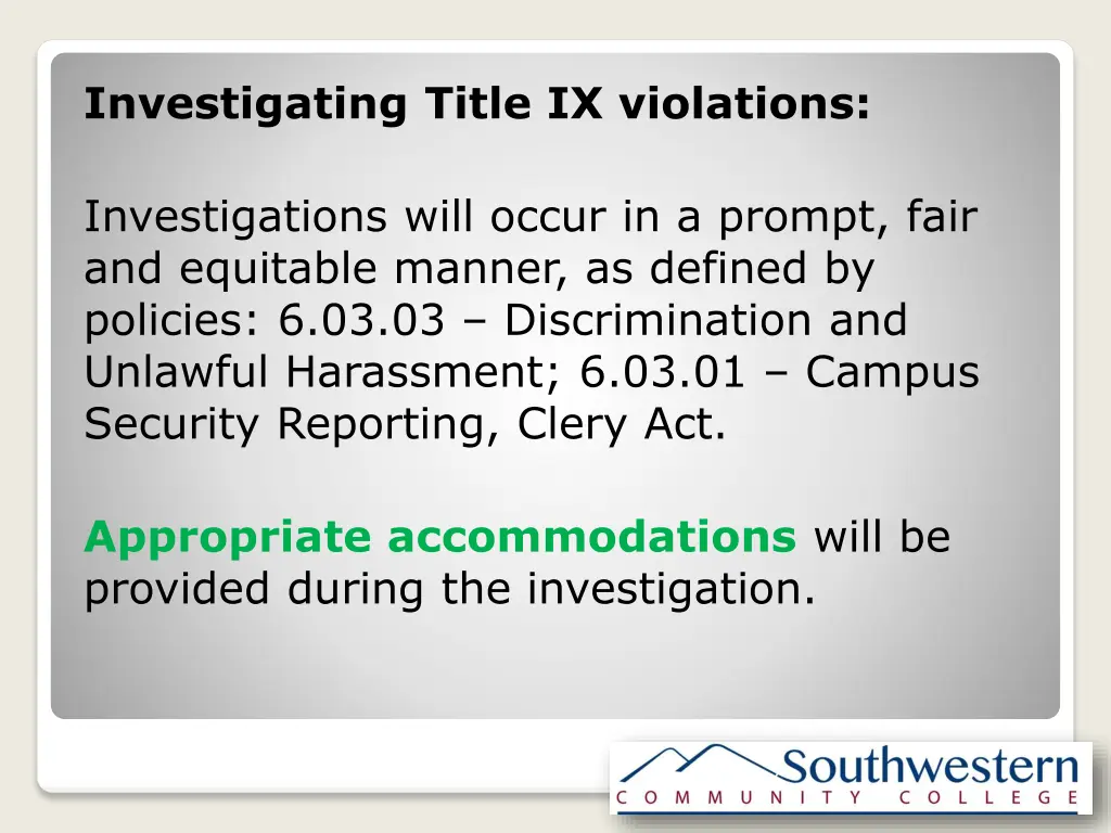 investigating title ix violations