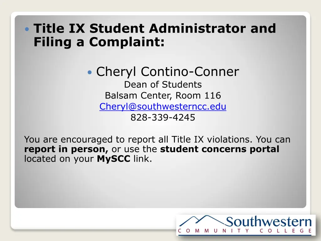 title ix student administrator and filing