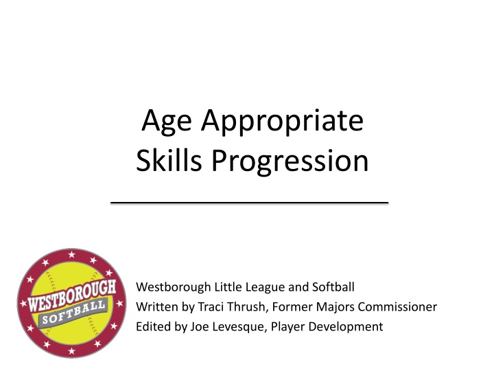 age appropriate skills progression