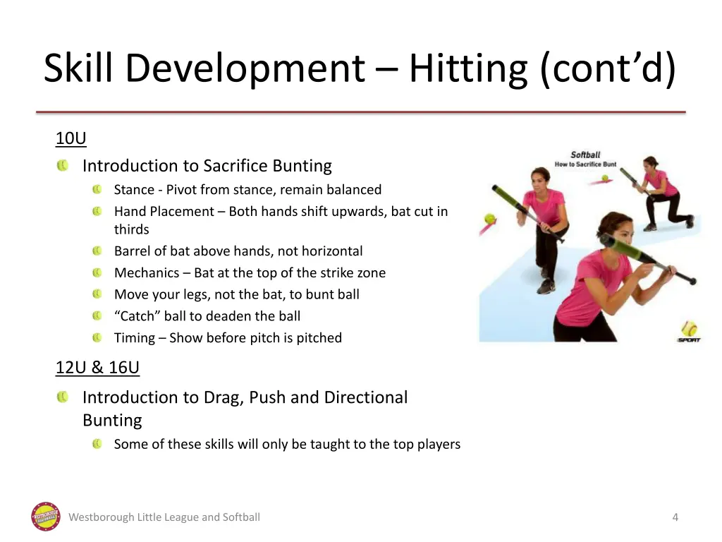 skill development hitting cont d