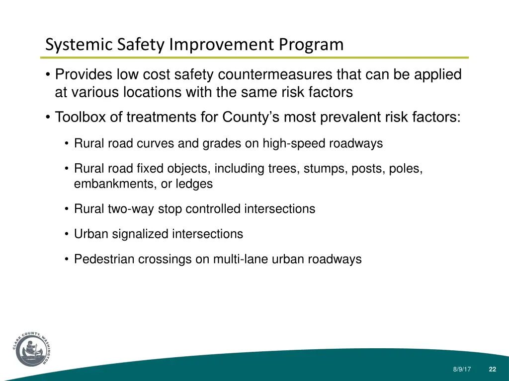 systemic safety improvement program