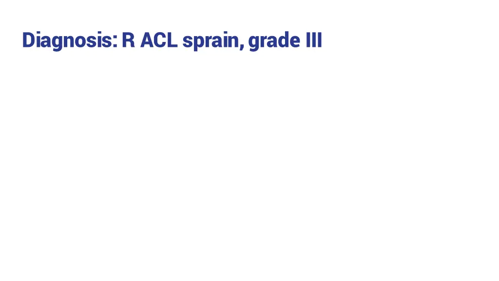 diagnosis r acl sprain grade iii