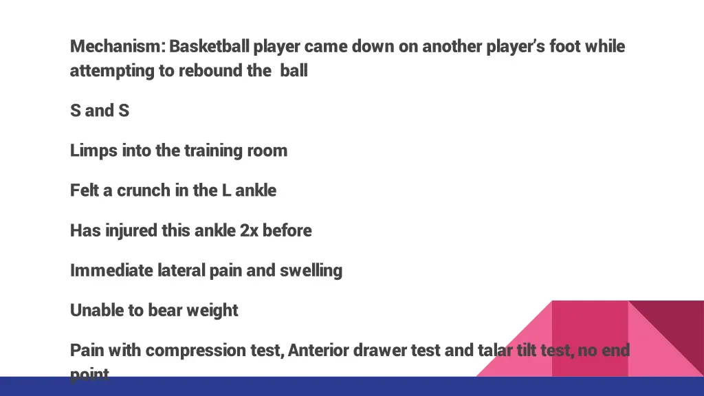 mechanism basketball player came down on another