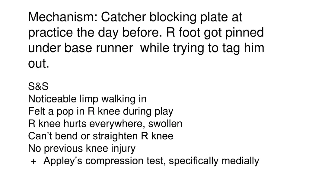 mechanism catcher blocking plate at practice