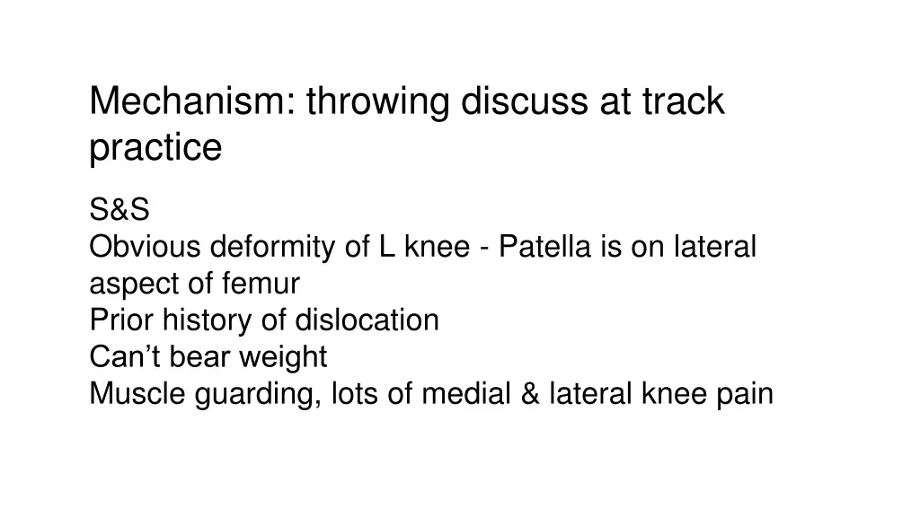 mechanism throwing discuss at track practice