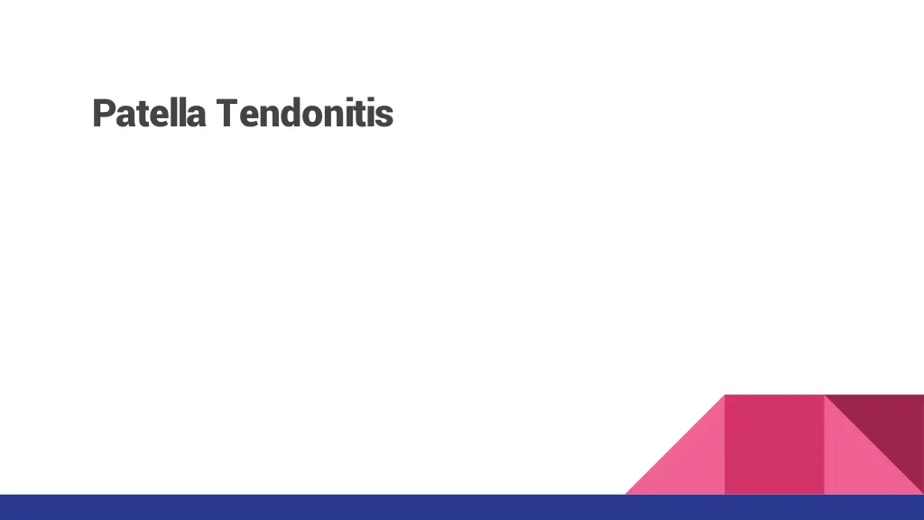 patella tendonitis