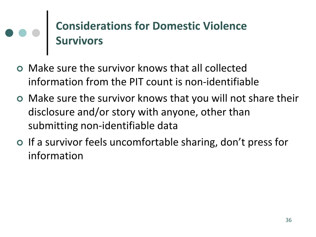 considerations for domestic violence survivors 1