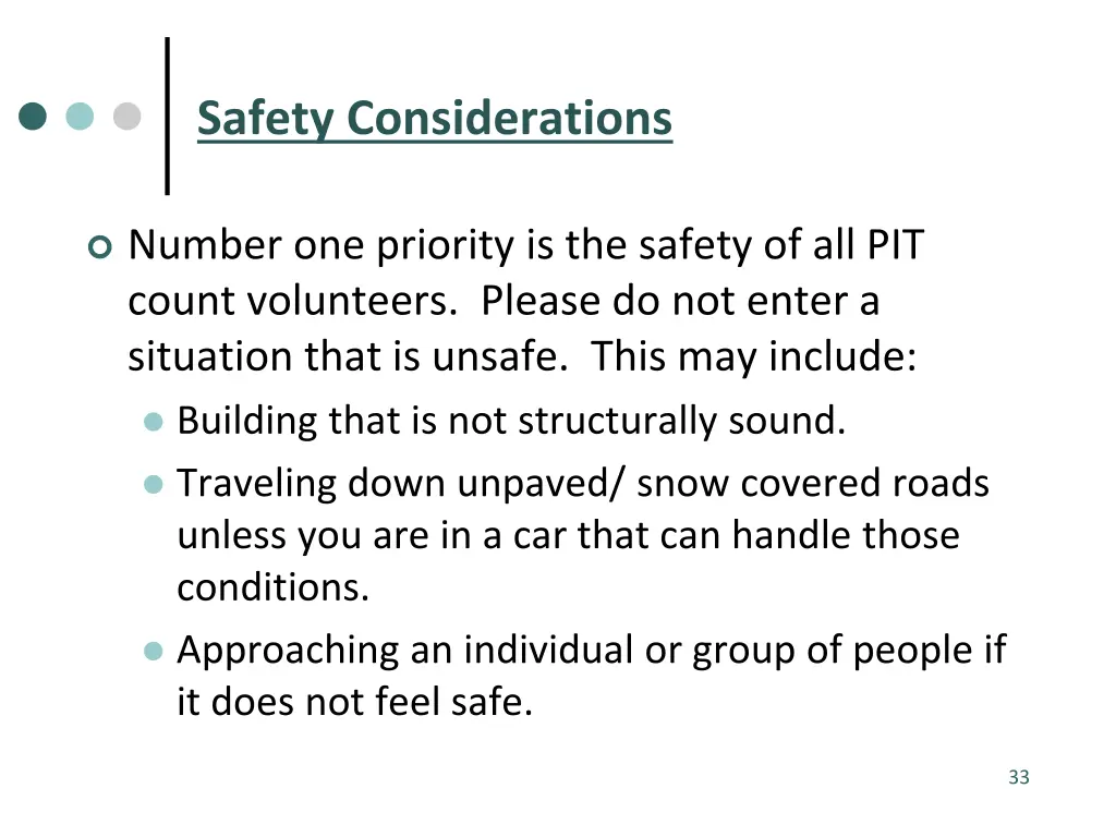 safety considerations