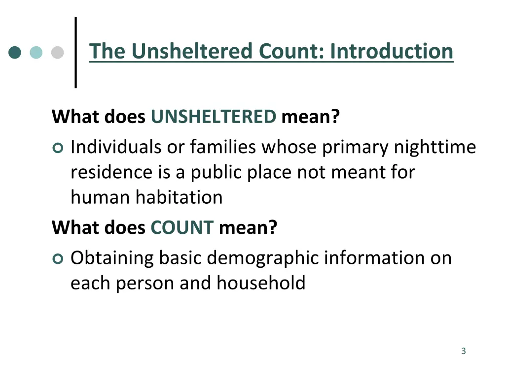 the unsheltered count introduction