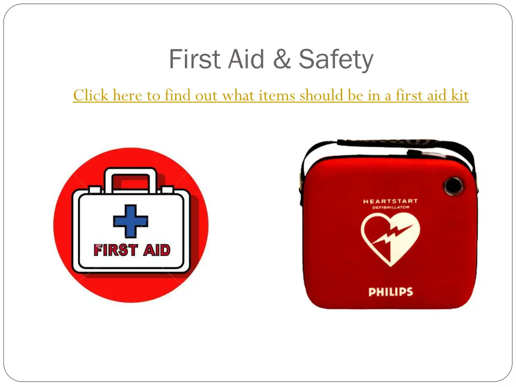 first aid safety