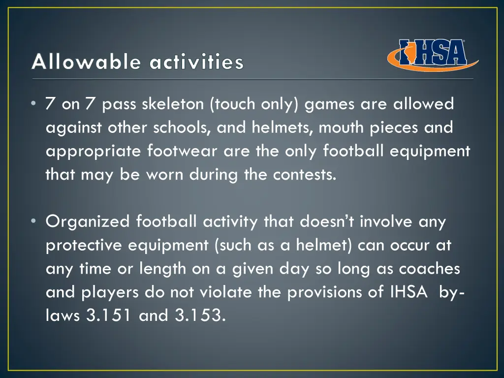 allowable activities