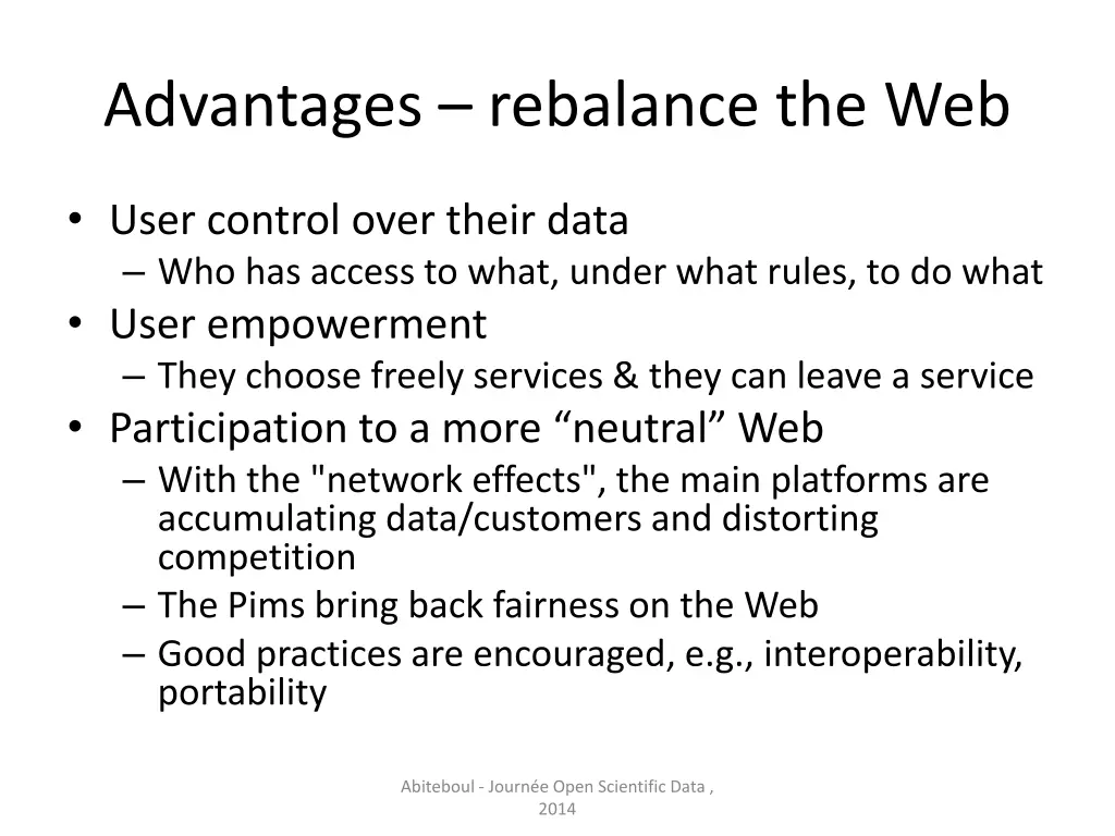 advantages rebalance the web