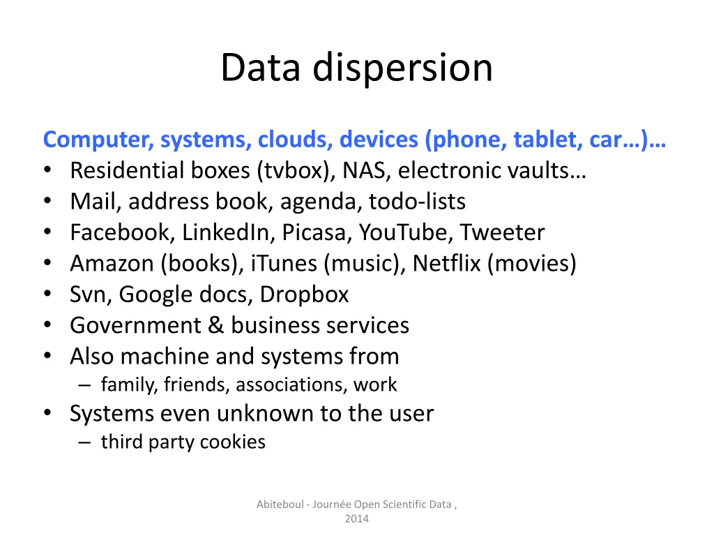 data dispersion