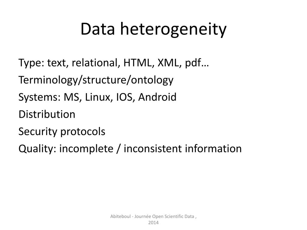 data heterogeneity