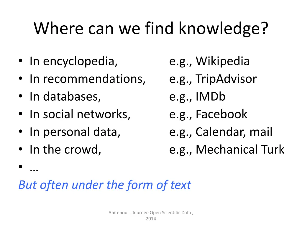 where can we find knowledge