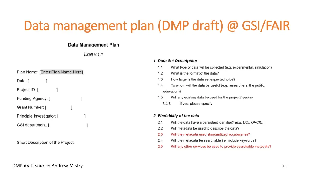 data data management management plan dmp 1