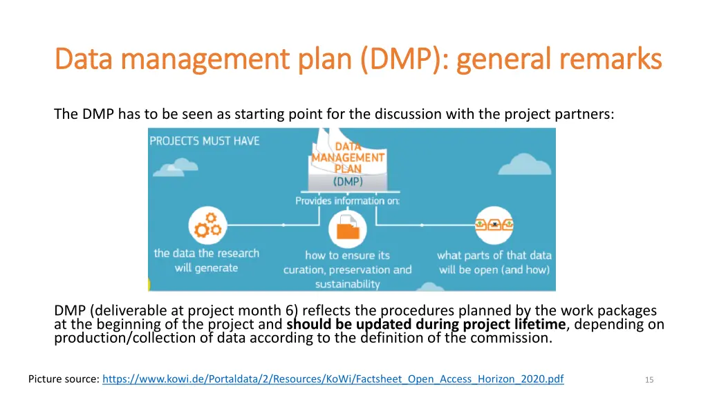 data data management management plan dmp