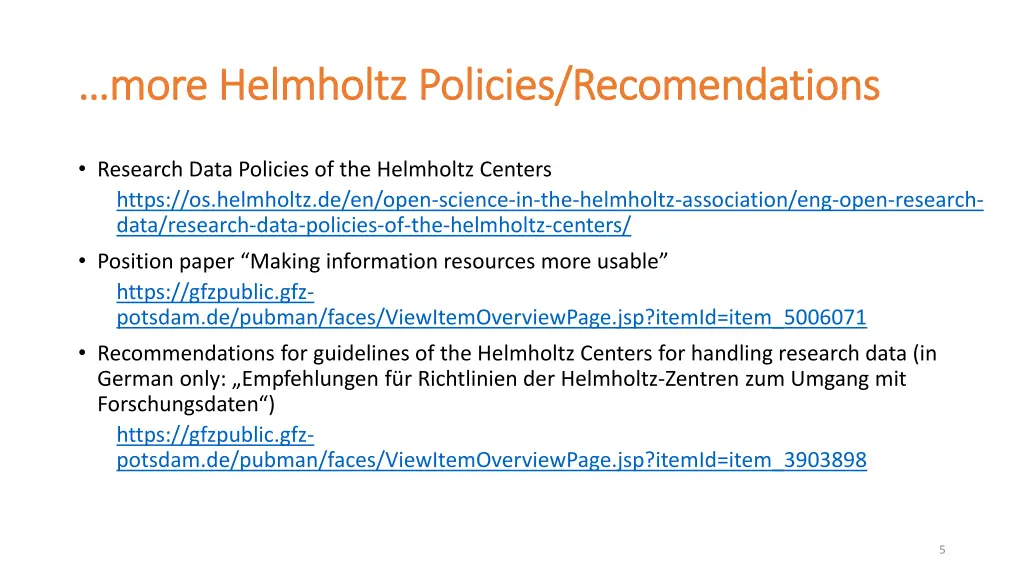 more more helmholtz helmholtz policies