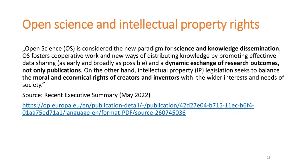 open science and intellectual property rights