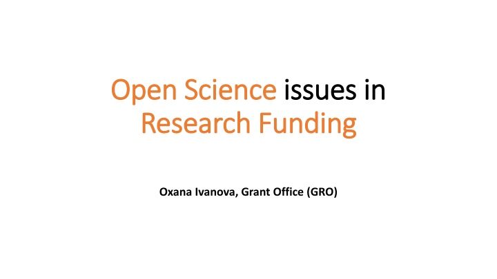 open science open science issues in research