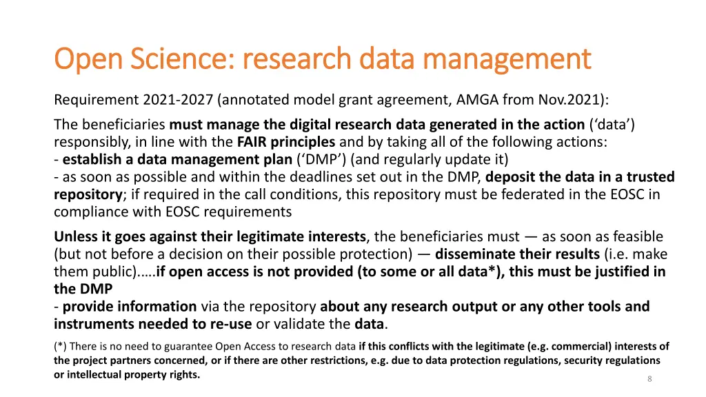 open science research data management open