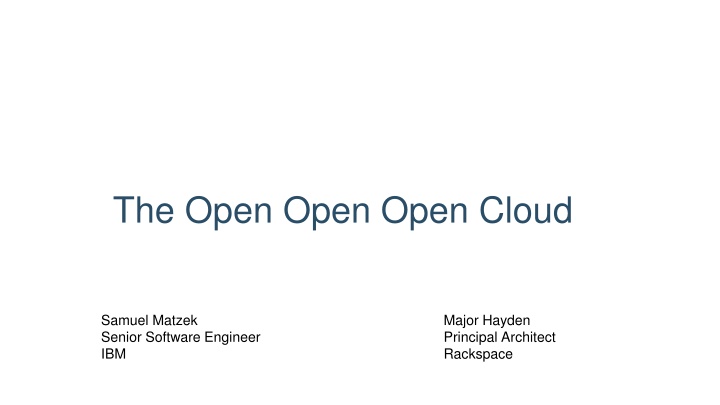 the open open open cloud